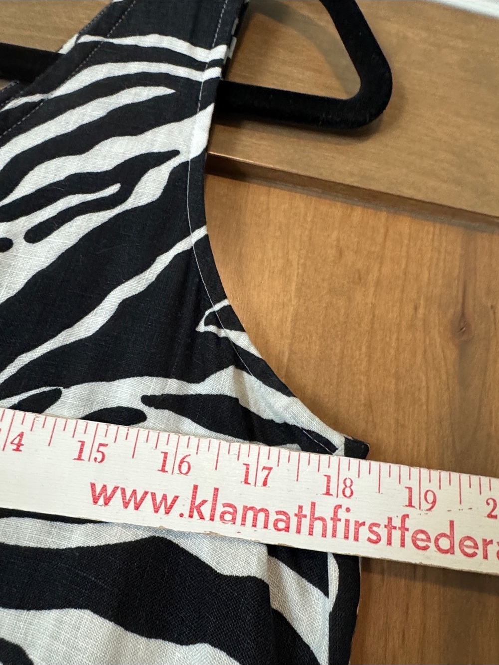 Jones New York Tiered 100% Linen Maxi Dress Womens S zebra print Empire waist - Picture 6 of 10